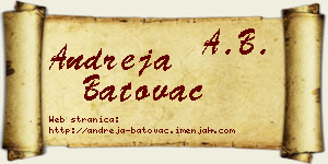 Andreja Batovac vizit kartica